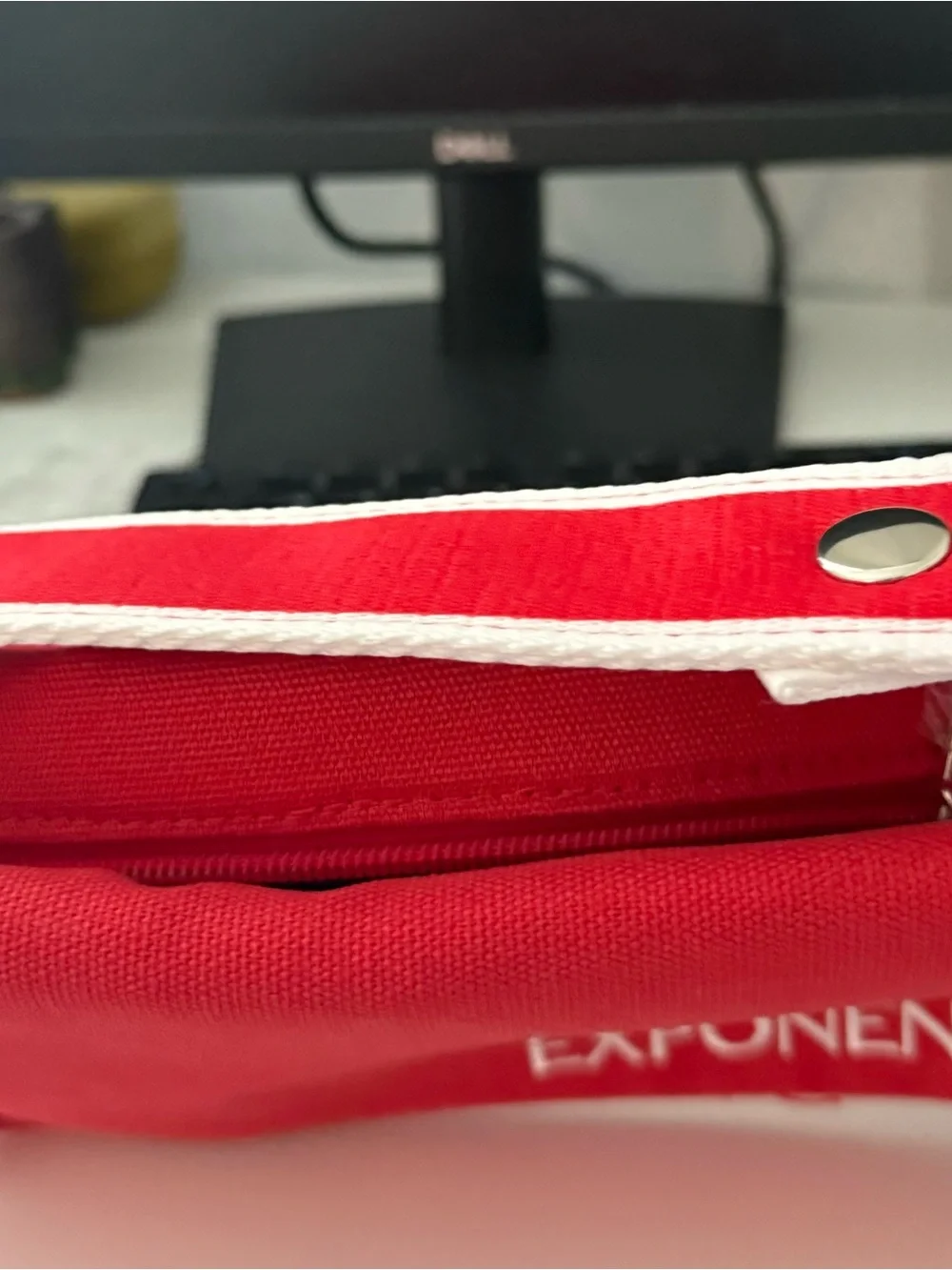 Exponent Red Canvas Cosmetic Case
